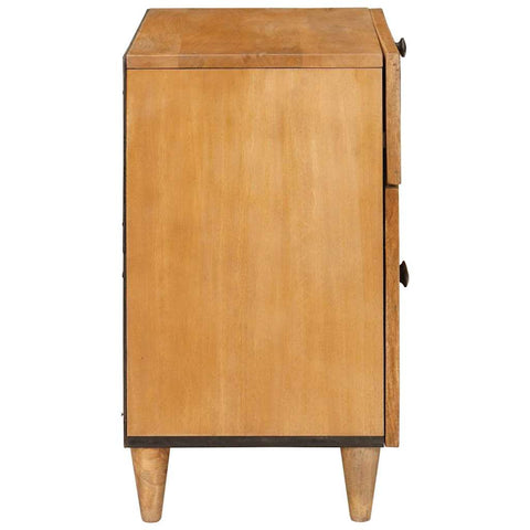 vidaXL Bedside Table Light brown 50 x 33 x 60 cm Solid mango wood
