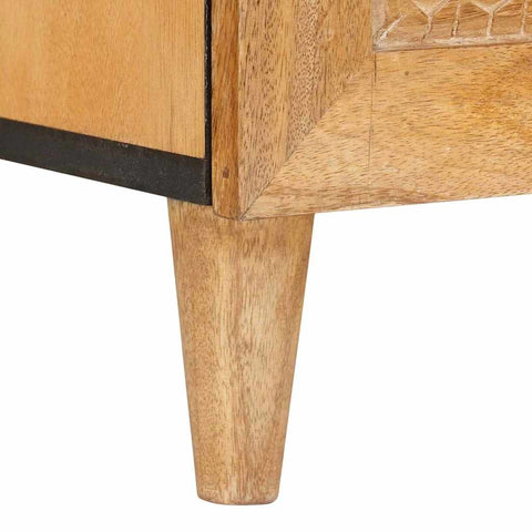 vidaXL TV Cabinet Light brown 100 x 33 x 46 cm Solid mango wood