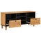 vidaXL TV Cabinet Light brown 100 x 33 x 46 cm Solid mango wood