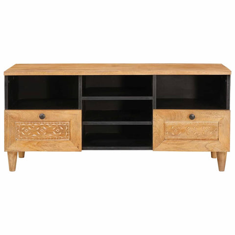 vidaXL TV Cabinet Light brown 100 x 33 x 46 cm Solid mango wood