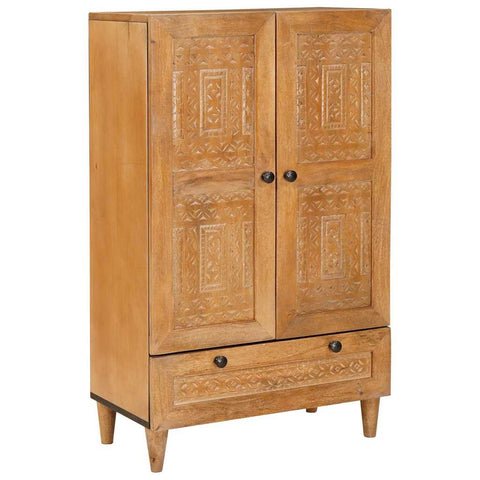 vidaXL Highboard Light brown 60 x 33 x 100 cm Solid mango wood