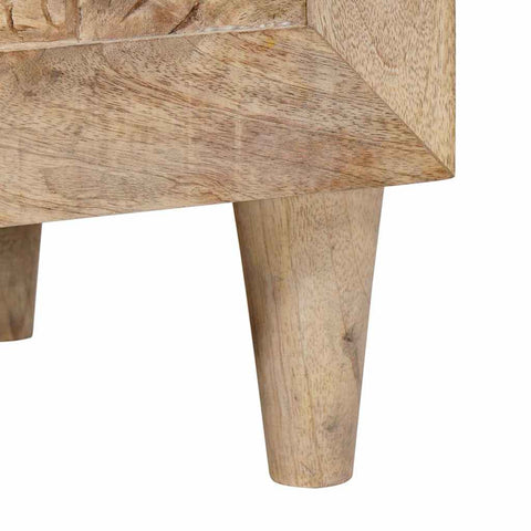 vidaXL Bedside Table 2 pcs Beige 40 x 33 x 46 cm Solid mango wood