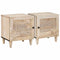vidaXL Bedside Table 2 pcs Beige 40 x 33 x 46 cm Solid mango wood