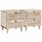 vidaXL Bedside Table 2 pcs Beige 40 x 33 x 46 cm Solid mango wood