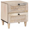 vidaXL Bedside Table 2 pcs Beige 40 x 33 x 46 cm Solid mango wood