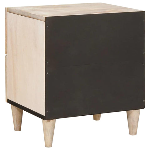 vidaXL Bedside Table 2 pcs Beige 40 x 33 x 46 cm Solid mango wood