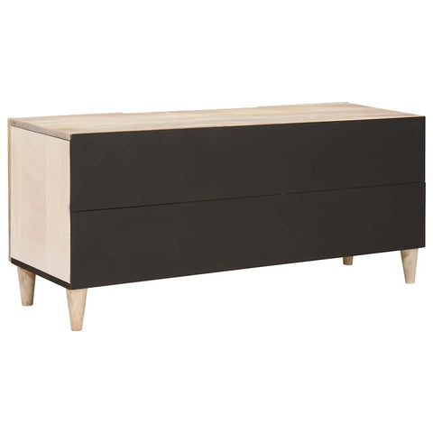 vidaXL TV Cabinet with Shelf White 105 x 33 x 46 cm Solid mango wood