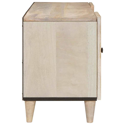 vidaXL TV Cabinet with Shelf White 105 x 33 x 46 cm Solid mango wood
