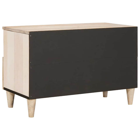 vidaXL TV Cabinet with Drawer White 70 x 33 x 46 cm Solid mango wood