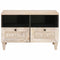 vidaXL TV Cabinet with Drawer White 70 x 33 x 46 cm Solid mango wood