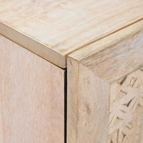 vidaXL Sideboard with Shelf White 60 x 33 x 75 cm Solid mango wood
