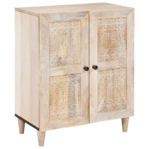 vidaXL Sideboard with Shelf White 60 x 33 x 75 cm Solid mango wood
