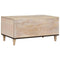 vidaXL Coffee Table with Shelf Beige 80 x 50 x 40 cm Solid mango wood