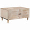 vidaXL Coffee Table with Door Beige 80 x 50 x 40 cm Solid mango wood