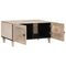 vidaXL Coffee Table with Door Beige 80 x 50 x 40 cm Solid mango wood