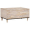 vidaXL Coffee Table with Door Beige 80 x 50 x 40 cm Solid mango wood