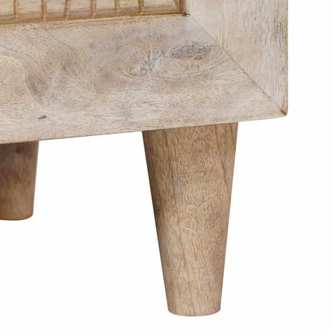 vidaXL Bedside Table Beige 40 x 33 x 46 cm Solid mango wood