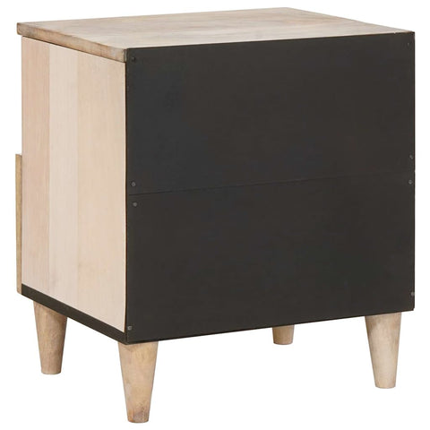 vidaXL Bedside Table Beige 40 x 33 x 46 cm Solid mango wood