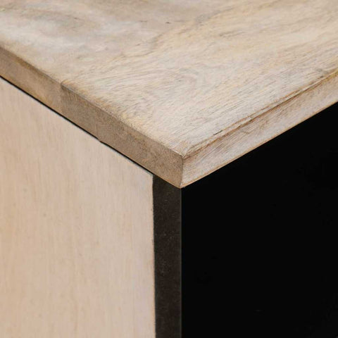 vidaXL Bedside Table 2 pcs Beige 40 x 33 x 46 cm Solid mango wood