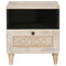 vidaXL Bedside Table 2 pcs Beige 40 x 33 x 46 cm Solid mango wood