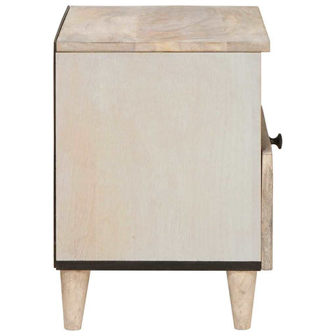 vidaXL Bedside Table 2 pcs Beige 40 x 33 x 46 cm Solid mango wood