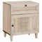 vidaXL Bedside Table with Door Beige 50 x 33 x 60 cm Solid mango wood