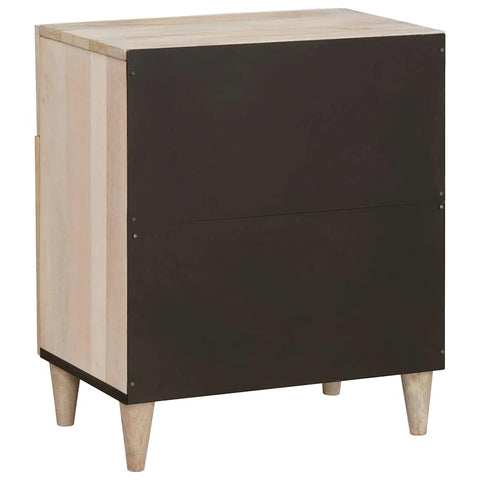 vidaXL Bedside Table with Door Beige 50 x 33 x 60 cm Solid mango wood