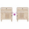 vidaXL Bedside Table with Door Beige 50 x 33 x 60 cm Solid mango wood