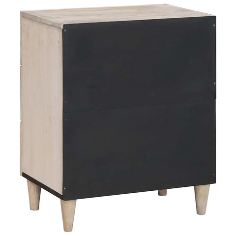 vidaXL Bedside Table Beige 50 x 33 x 60 cm Solid mango wood
