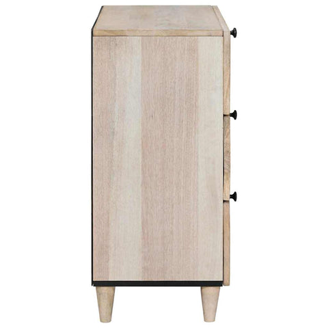 vidaXL Bedside Table Beige 50 x 33 x 60 cm Solid mango wood