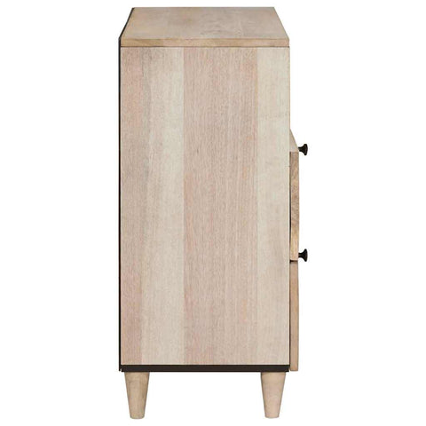 vidaXL Bedside Table with Shelf Beige 50 x 33 x 60 cm Solid mango wood