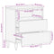 vidaXL Bedside Table with Shelf Beige 50 x 33 x 60 cm Solid mango wood