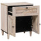 vidaXL Bedside Table with Door Beige 50 x 33 x 60 cm Solid mango wood