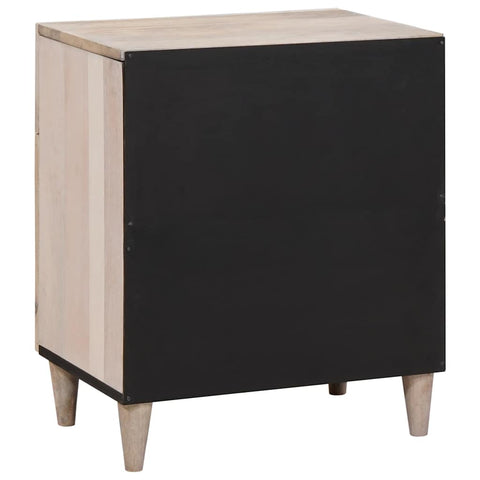 vidaXL Bedside Table with Door Beige 50 x 33 x 60 cm Solid mango wood