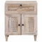 vidaXL Bedside Table with Door Beige 50 x 33 x 60 cm Solid mango wood