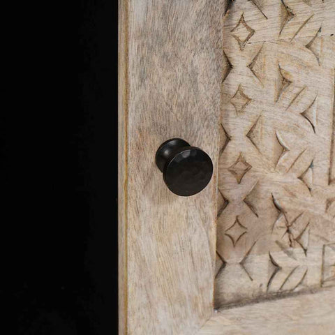 vidaXL Coffee Table with Shelf Beige 100 x 54 x 40 cm Solid mango wood