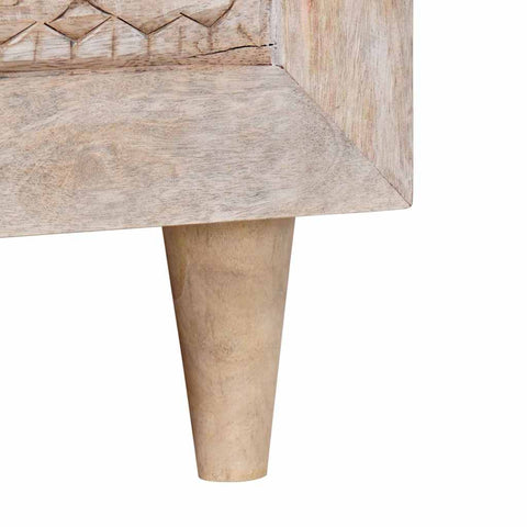 vidaXL Coffee Table with Drawer White 80 x 54 x 40 cm Solid mango wood