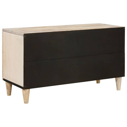 vidaXL TV Cabinet with Shelf White 80 x 33 x 46 cm Solid mango wood