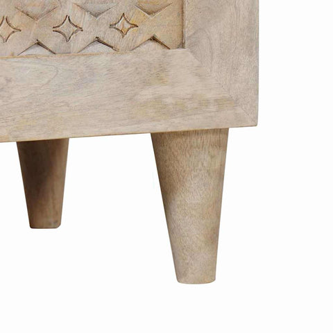 vidaXL Bathroom Cabinet White 38 x 33.5 x 160 cm Solid Wood Mango