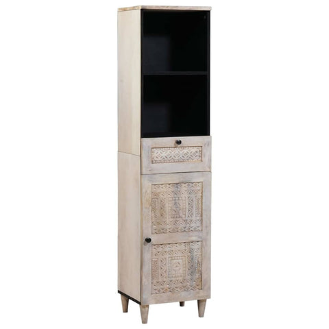 vidaXL Bathroom Cabinet White 38 x 33.5 x 160 cm Solid Wood Mango