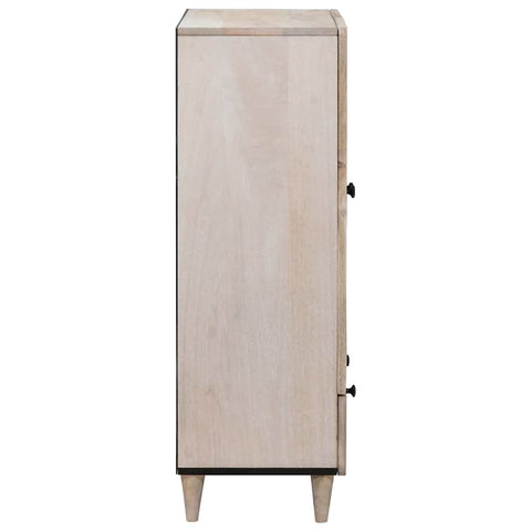 vidaXL Highboard with Drawer White 60 x 33 x 100 cm Solid mango wood