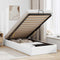vidaXL Ottoman Bed Frame without Mattress White Single Faux Leather