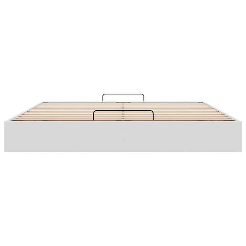 vidaXL Ottoman Bed Frame without Mattress White Super King Faux Leather