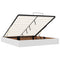 vidaXL Ottoman Bed Frame without Mattress White Super King Faux Leather