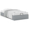 vidaXL Ottoman Bed Frame without Mattress Light Grey Single Fabric