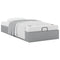 vidaXL Ottoman Bed Frame without Mattress Light Grey Single Fabric