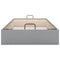 vidaXL Ottoman Bed Frame without Mattress Light Grey Single Fabric