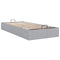 vidaXL Ottoman Bed Frame without Mattress Light Grey Single Fabric
