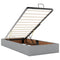 vidaXL Ottoman Bed Frame without Mattress Light Grey Single Fabric