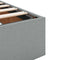 vidaXL Ottoman Bed Frame without Mattress Light Grey Single Fabric